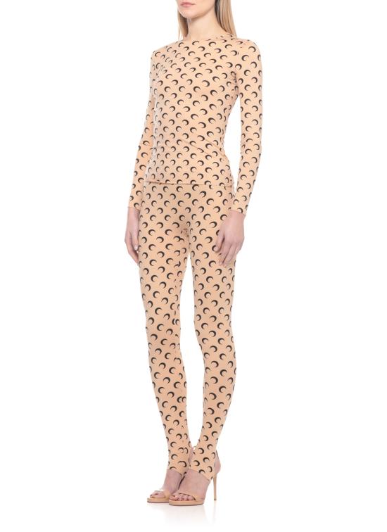 26SS 마린세르 크레센트 문 프린트 긴팔 티셔츠 WTS006A CJER0001TA10 Beige - MARINE SERRE