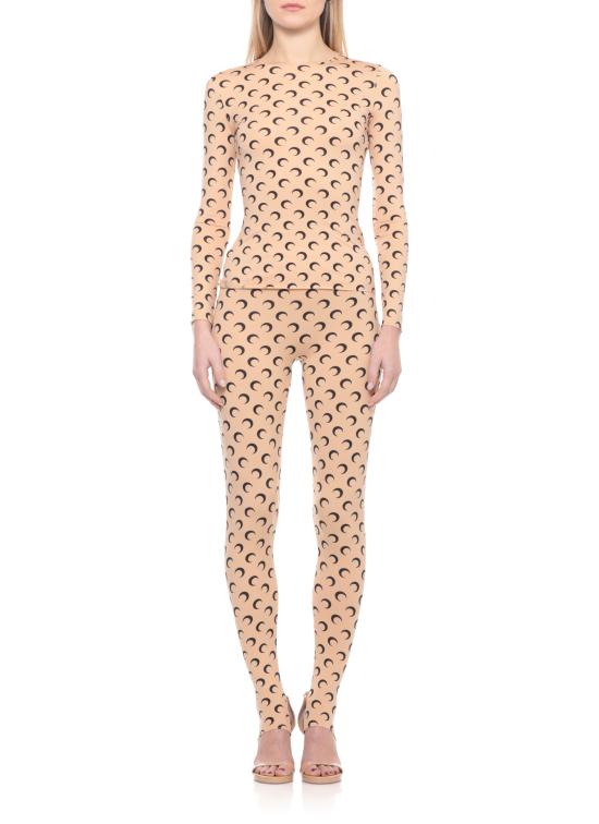 26SS 마린세르 크레센트 문 프린트 긴팔 티셔츠 WTS006A CJER0001TA10 Beige - MARINE SERRE