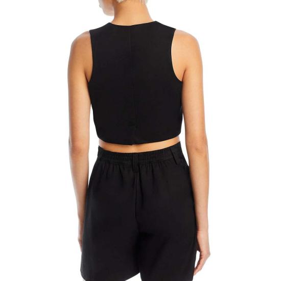  도니 베스트 . 트윌 크롭  탑 - DONNI.