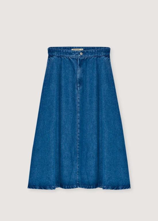  더뉴소사이어티 데님 스커트 뉴 소사이어티 텐셀 미디 스커트 미드 데님 - THE NEW SOCIETY