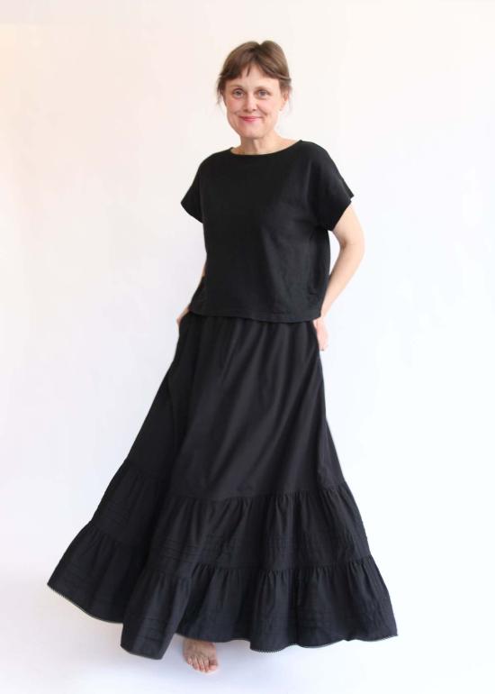  Dopple & Scent 롱 스커트 도플 & 센트 턱 개더드 스커트