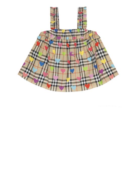 26SS [키즈] 버버리 탑 8117457 KG5 GABI CHK HEARTA8972 Beige