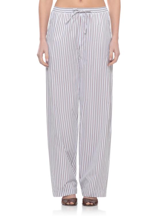 26SS 루루 드 세종 스트레이트 팬츠 CISCO DARK RED LIGHT BLUE White - LOULOU DE SAISON