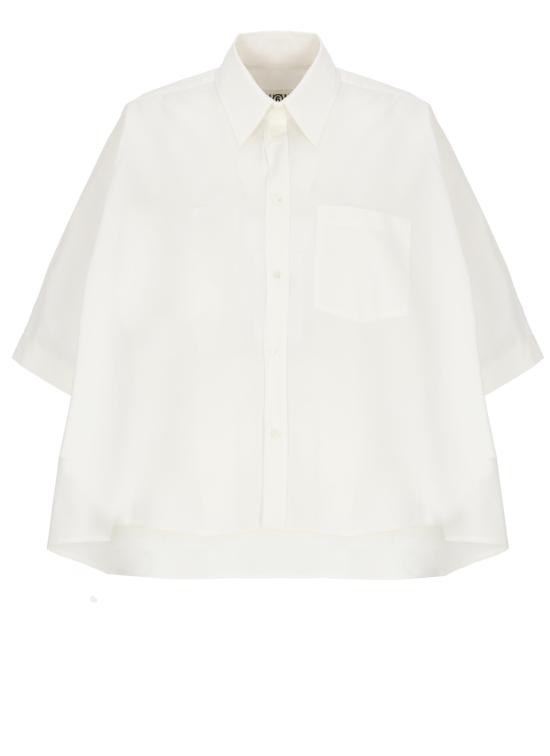 26SS MM6 메종마르지엘라 크롭드 셔츠 S52DL0236 M35256101 White