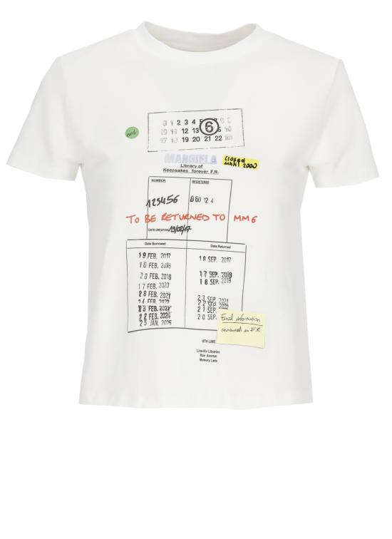 26SS MM6 메종마르지엘라 반팔 티셔츠 S52GC0360 M20185100 White