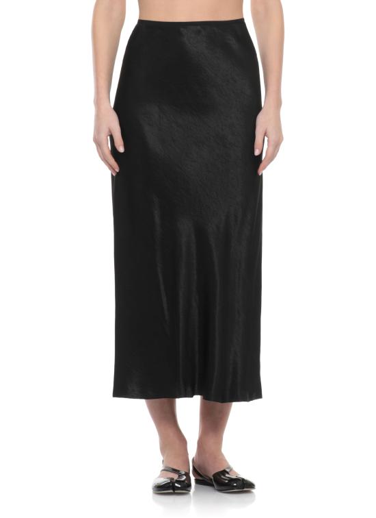 26SS 마르지엘라 사틴 미디 스커트 S29MA0512 M35586900 Black - MAISON MARGIELA
