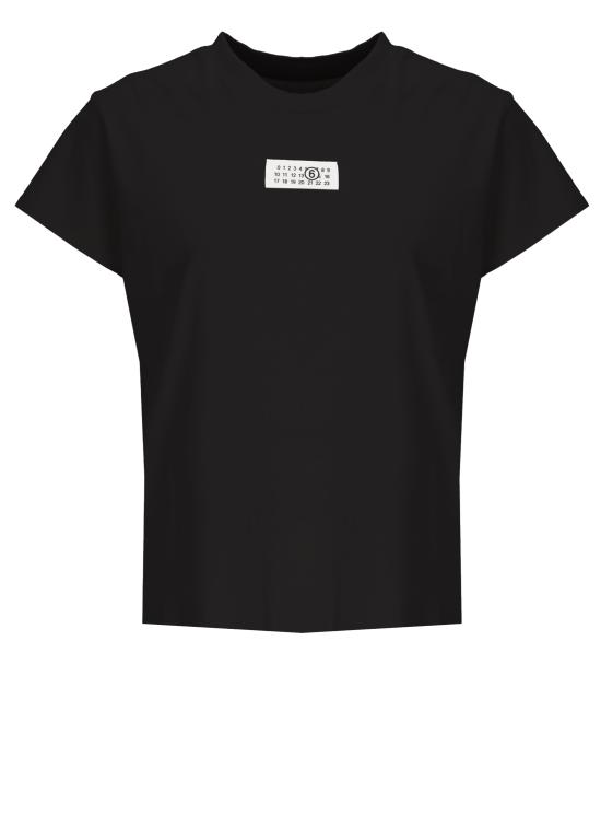 26SS MM6 메종마르지엘라 뉴메릭 코튼 저지 티셔츠 S52GC0327 M20170900 Black