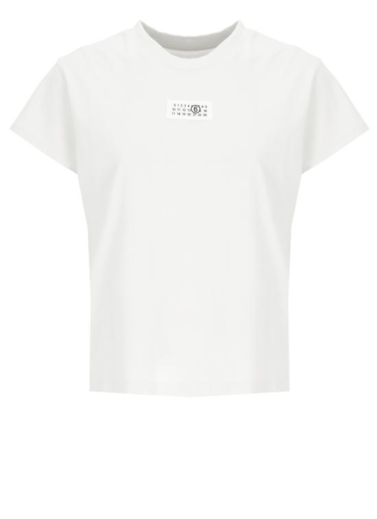 26SS MM6 메종마르지엘라 뉴메릭 코튼 저지 티셔츠 S52GC0327 M20170101 White