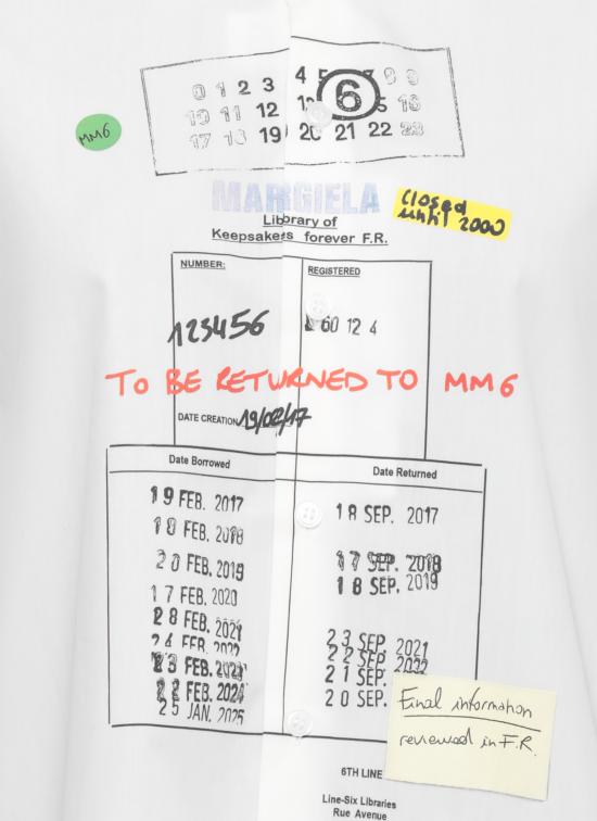 26SS MM6 메종마르지엘라 코튼 포플린 셔츠 S52DL0237 M35480101 White - MM6 MAISON MARGIELA