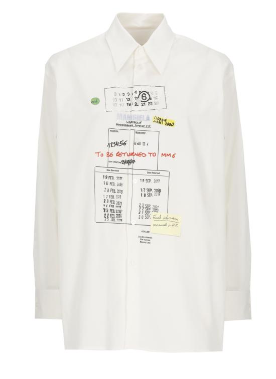 26SS MM6 메종마르지엘라 코튼 포플린 셔츠 S52DL0237 M35480101 White