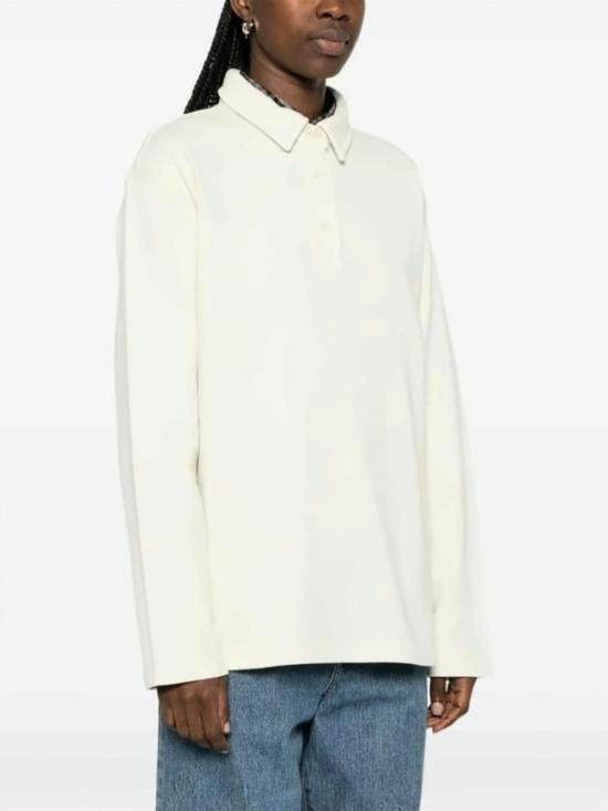  아페쎄 폴로 티셔츠 A.P.C. 긴팔 폴로 셔츠 화이트 - A.P.C.