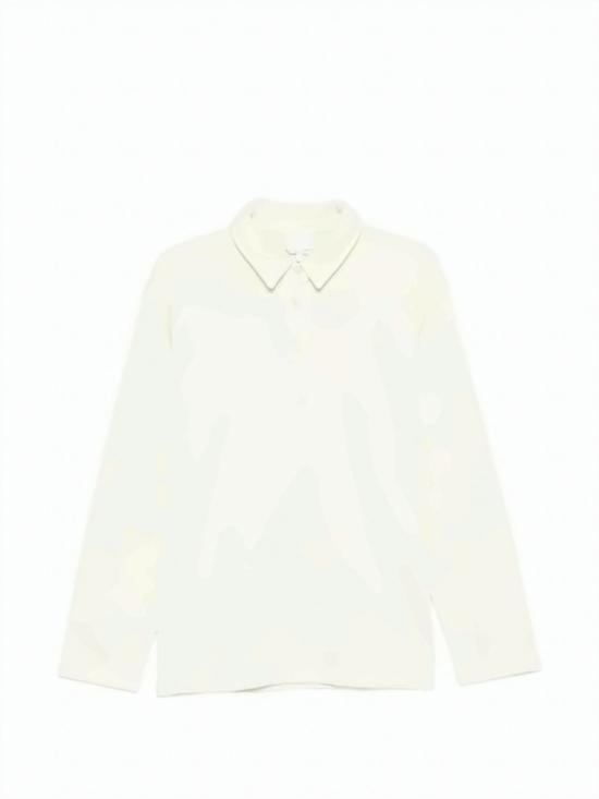  아페쎄 폴로 티셔츠 A.P.C. 긴팔 폴로 셔츠 화이트