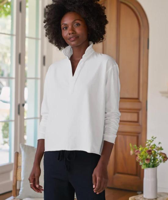  프랭크 앤 에일린 탑 프랭크 & 아일린 팝오버 셔츠  화이트 - FRANK & EILEEN