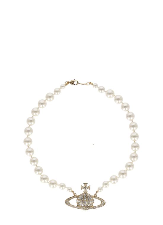 26SS 비비안웨스트우드 원 로우 펄 바스 릴리프 초커 63010106 02R202 CNR202 Golden