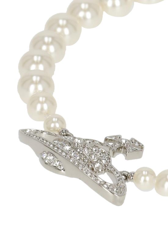 26SS 비비안웨스트우드 원 로우 펄 바스 릴리프 초커 63010106 02P104 CNP104 Silver - VIVIENNE WESTWOOD