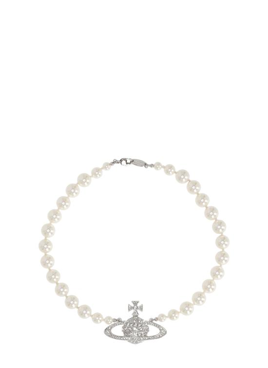 26SS 비비안웨스트우드 원 로우 펄 바스 릴리프 초커 63010106 02P104 CNP104 Silver