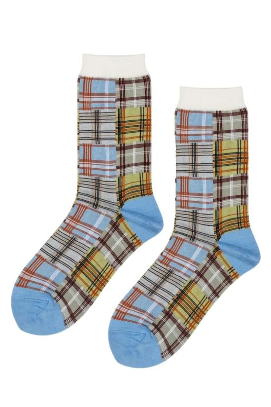  한셀 프롬 바젤 양말 마드라스 페리윙클 크루삭스 페리윙클