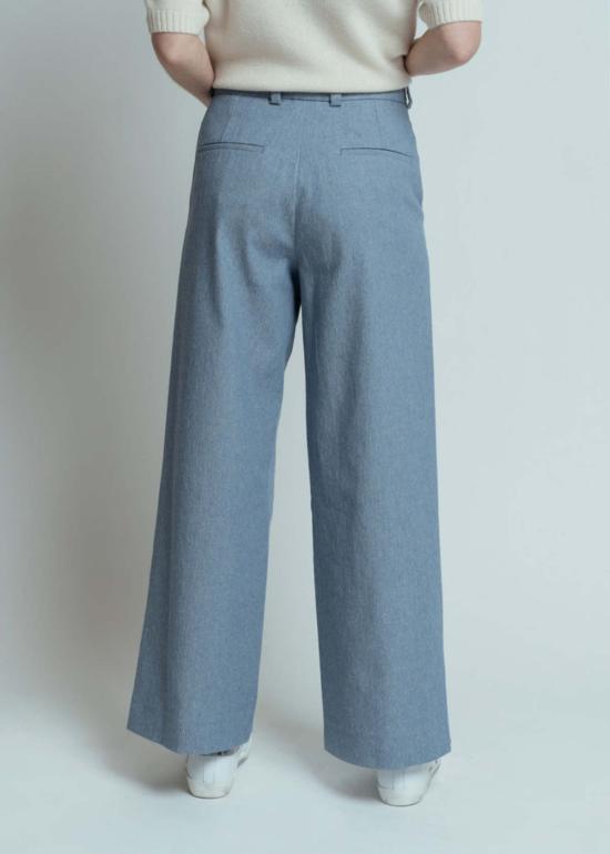  오디 팬츠 스트레치 코튼  포기 블루 - ODEEH