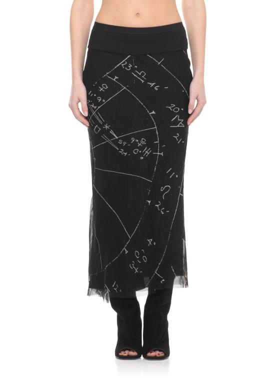 26SS 릭 오웬스 미디 스커트 RP01F6334 SP10911 Black - RICK OWENS