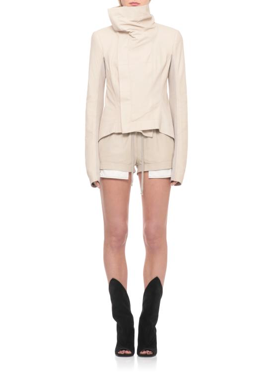 26SS 릭 오웬스 가죽 자켓 RP01F6743 LBF138 Beige - RICK OWENS