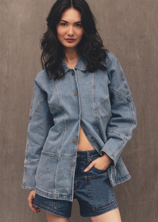  티티 스튜디오 데님 자켓 Tt Studios 린다 재킷 라이트 블루 데님 - TT STUDIOS