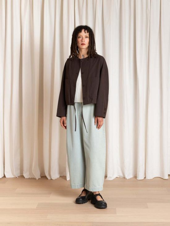  알리 골든 자켓 크롭 드로스트링 재킷