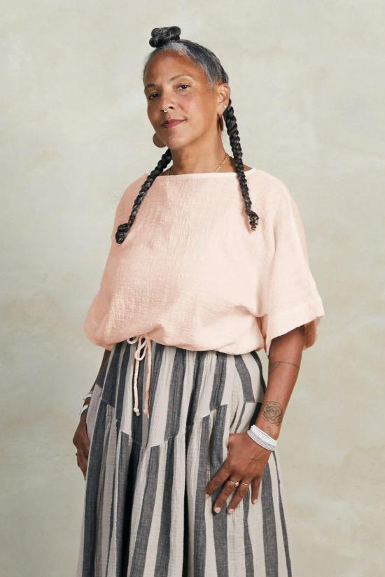  Curator SF 블라우스 큐레이터 Sf 아야나 탑 피치 - OTHER BRANDS