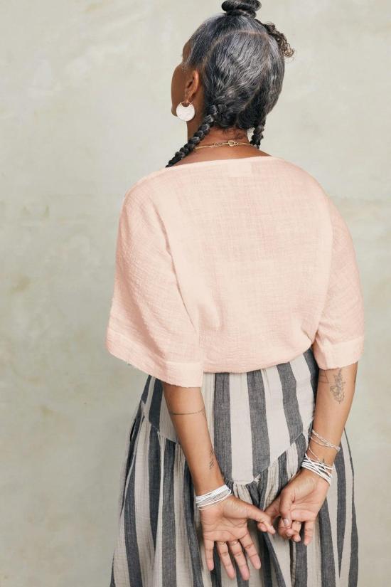  Curator SF 블라우스 큐레이터 Sf 아야나 탑 피치 - OTHER BRANDS