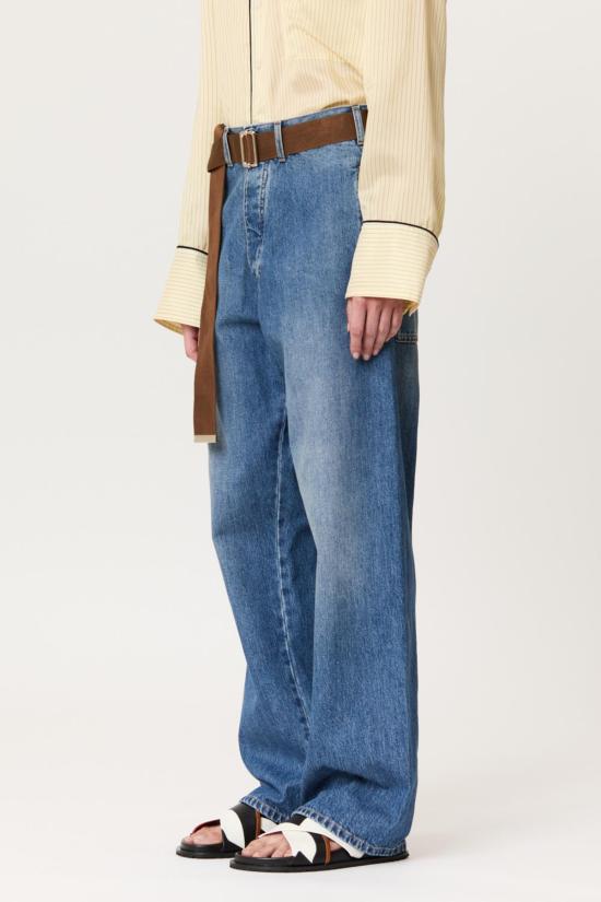  플랜씨 데님 팬츠 플랜 C  (갈색 벨트 포함) 인디고 - PLAN C