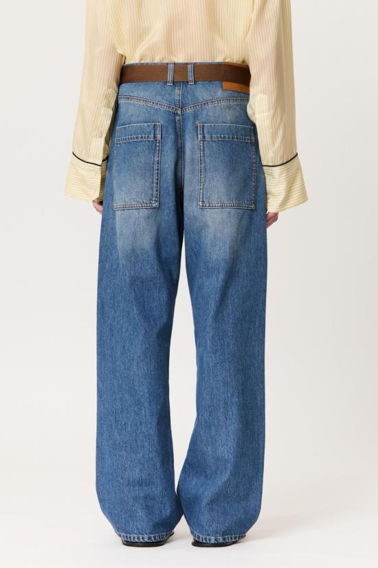  플랜씨 데님 팬츠 플랜 C  (갈색 벨트 포함) 인디고 - PLAN C