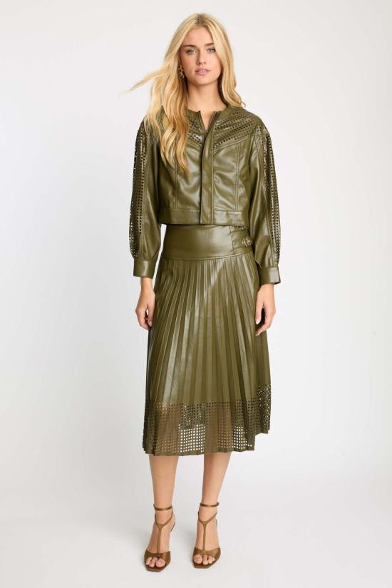  Caballero 가죽 자켓 사브리나 재킷 Loden Green - CABALLERO