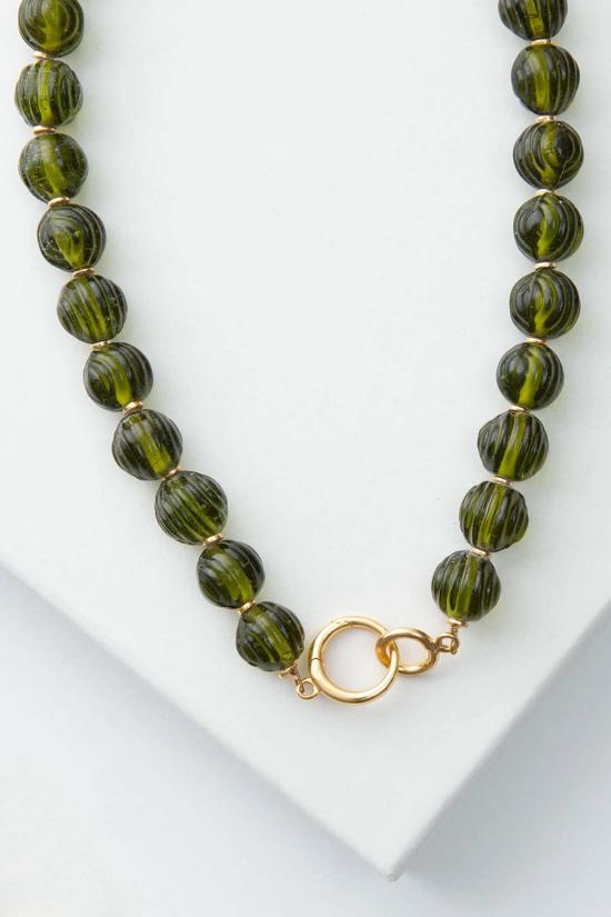  누데이 목걸이/팬던트 정오의 맑은 유리 목걸이 세이지