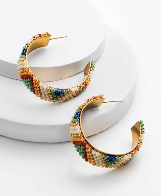  누데이 이어링 눈데이 페스티벌 후프  멀티컬러