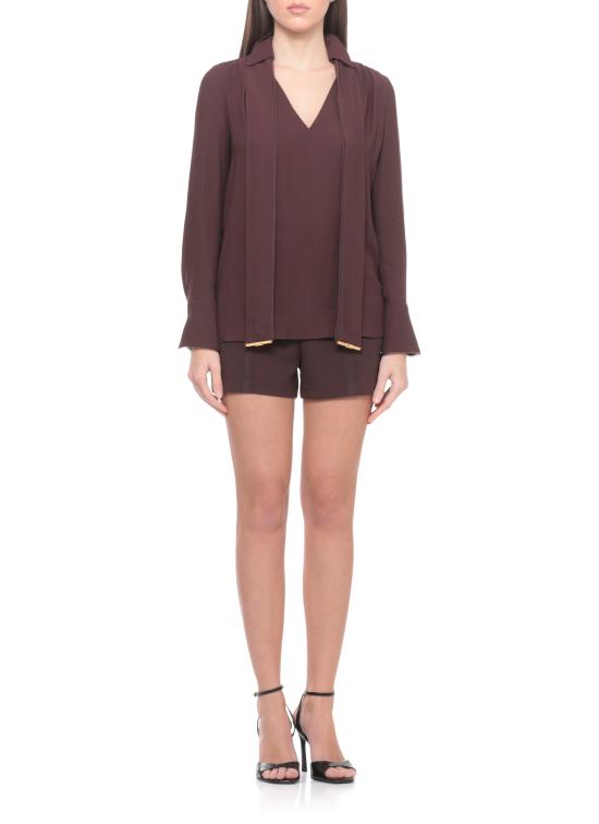26SS 엘리자베타프랜치 블라우스 CA14661E2 644 Brown - ELISABETTA FRANCHI