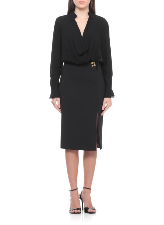 26SS 엘리자베타프랜치 바디수트 티셔츠 CB00261E2 110 Black - ELISABETTA FRANCHI