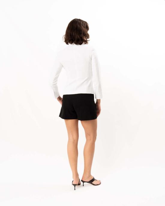  띠어리 자켓 Theory Shrunken Button Jacket White - THEORY