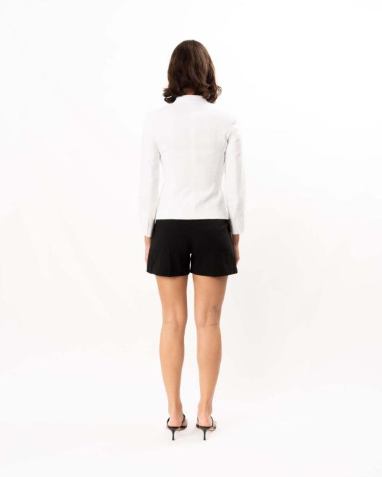  띠어리 자켓 Theory Shrunken Button Jacket White - THEORY