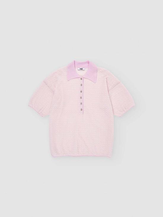  러스 스웨터 맨텔 폴로  연분홍색 - RUS