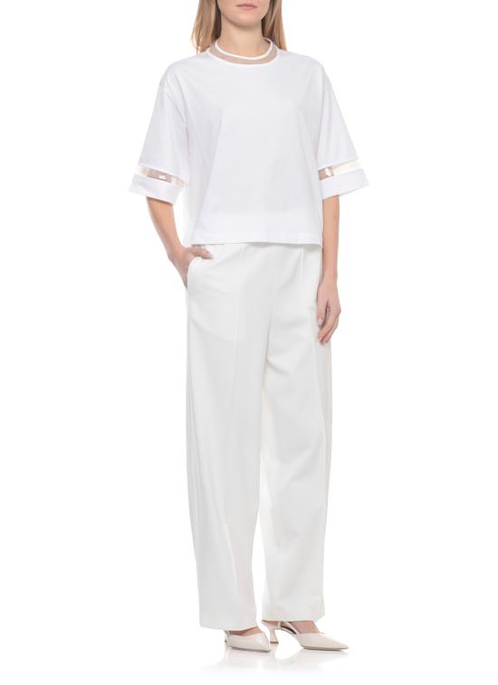 26SS 파비아나 필리피 반팔 티셔츠 JED266F157 L90521 White - FABIANA FILIPPI