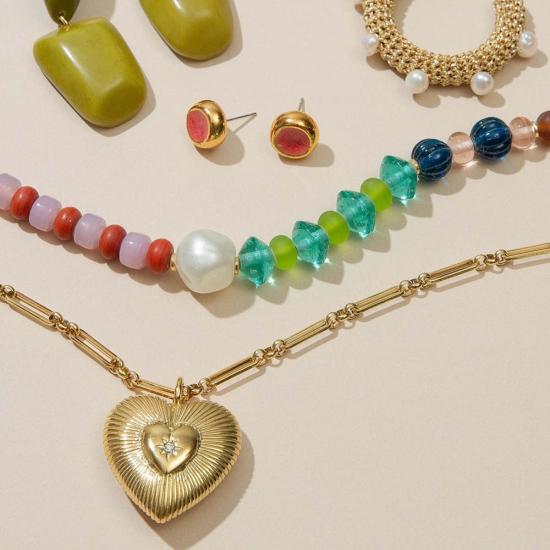  누데이 이어링 눈데이 조각 도자기 스터드 귀걸이 - NOONDAY