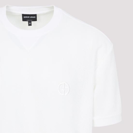 26SS 조르지오 아르마니 반팔 티셔츠 GM003035 TE10045 U0008 AVORIO - GIORGIO ARMANI