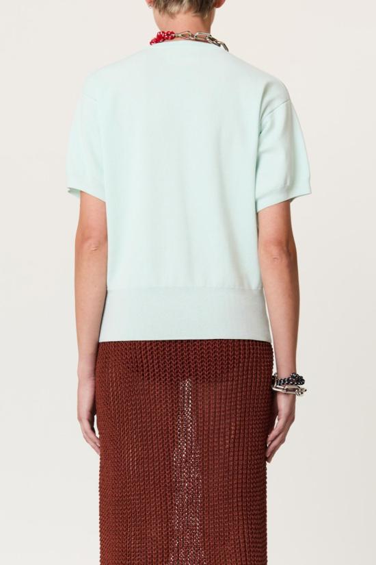  플랜씨 스웨터 플랜 C 인타르시아 크루넥  파우더 블루 - PLAN C