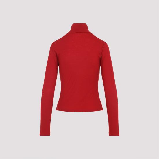 26SS 셀린느 울 저지 터틀넥 RX0C40U39 GDI4 ROUGE CERISE NAVY - CELINE