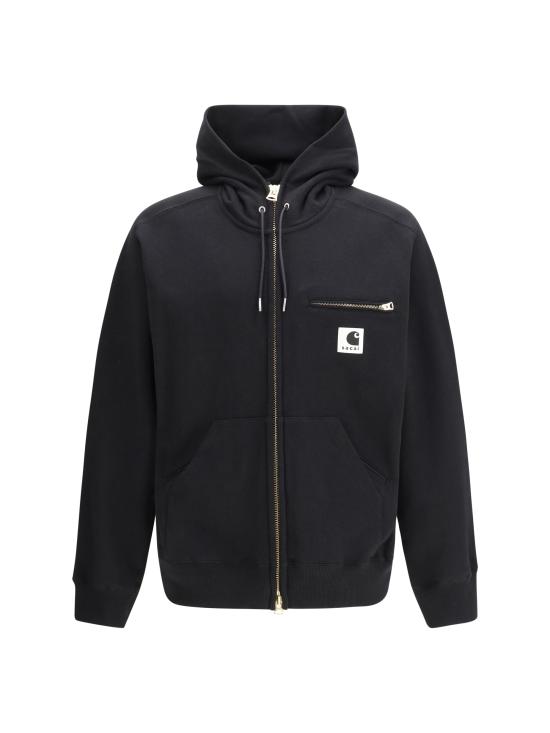 26SS 사카이 후드 티셔츠 2601091S 001 BLACK