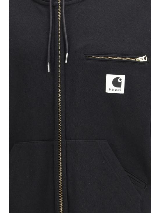 26SS 사카이 후드 티셔츠 2601091S 001 BLACK - SACAI