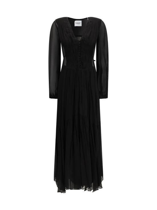 26SS 이자벨마랑에뚜왈 롱 원피스 RO0798FBD1J08E 01BK BLACK