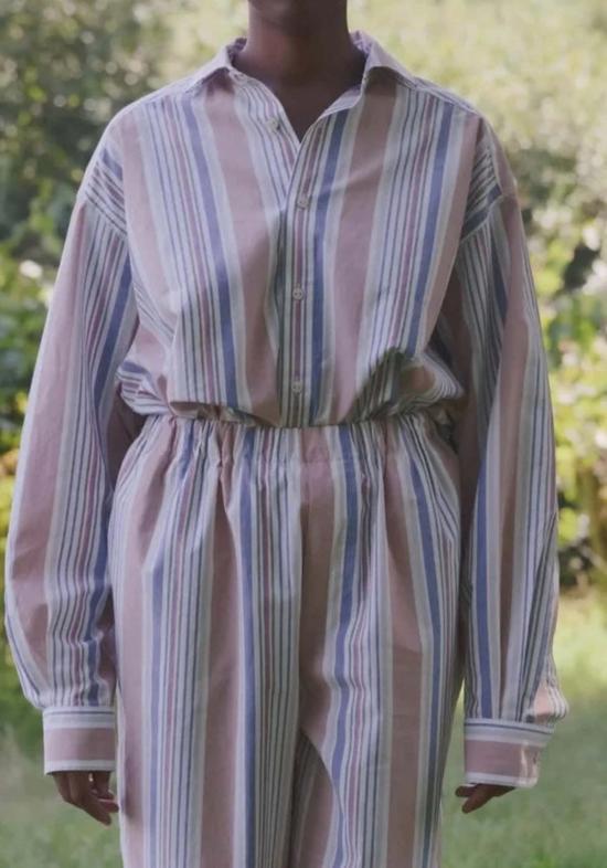  베이스레인지 셔츠 클로드 셔츠 브릭 스트라이프