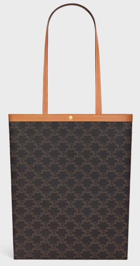 26SS 셀린느 미디움 플랫 쇼퍼백 트리옹프 캔버스 123832O90 03MI MIEL