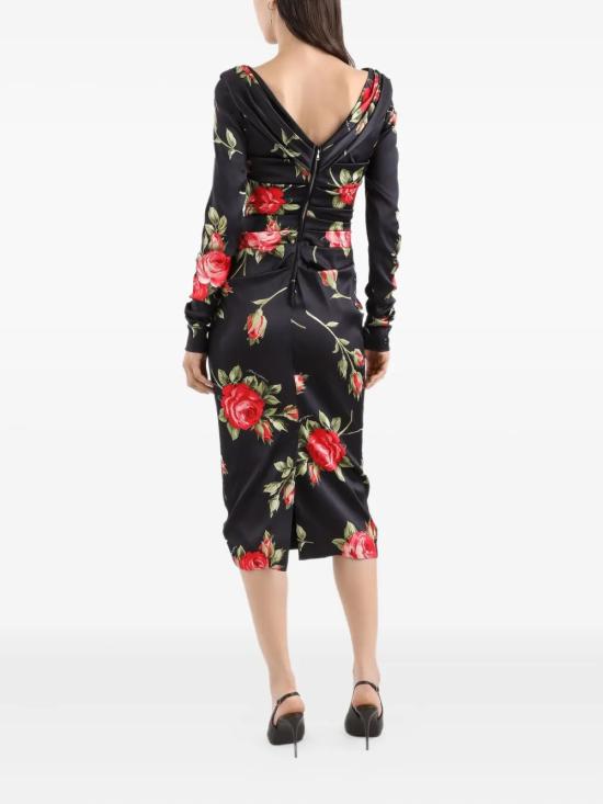 26SS 돌체앤가바나 미디 원피스 F60DHT FSICDHN5ZN Black - DOLCE & GABBANA