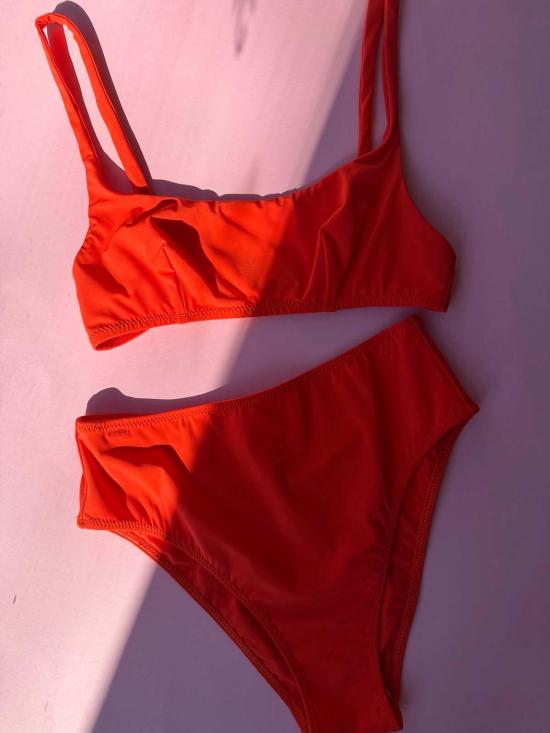  아락스 비키니 수영복 톤 하이 레그 비키니 하의 파파야 - ARAKS